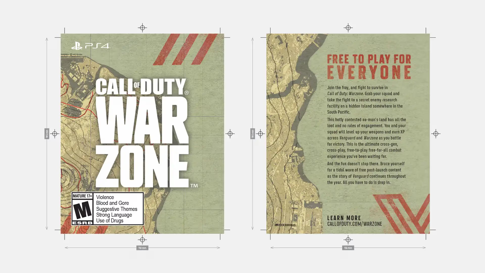 Call of Duty game case insert